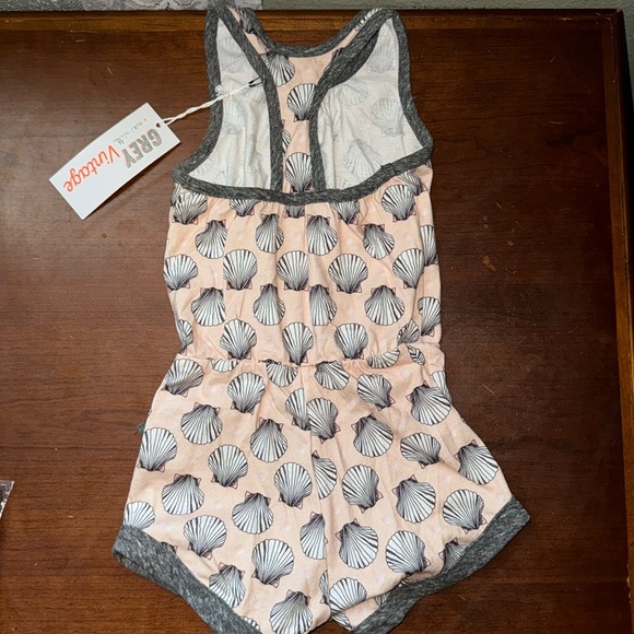 Miki Miette Grey Vintage Seashell Romper 18m NWT - Picture 4 of 4